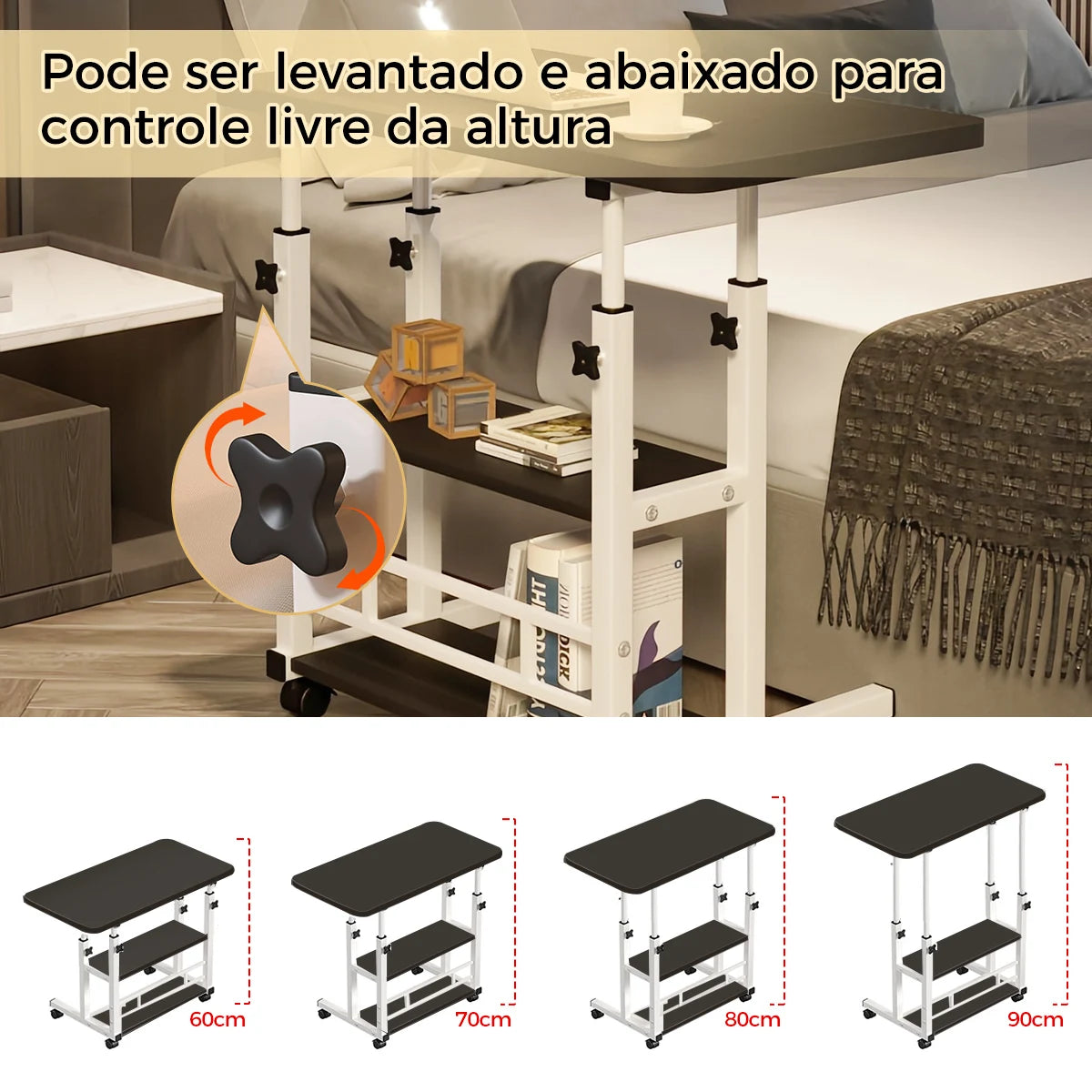 Mesa Ajustável Dobrável Multifuncional